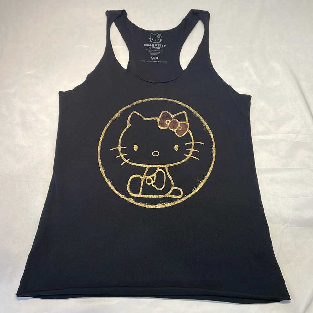 Hello Kitty Sleeveless Racer Back Shirt Top Women’s Size Small Whimsigoth Emo